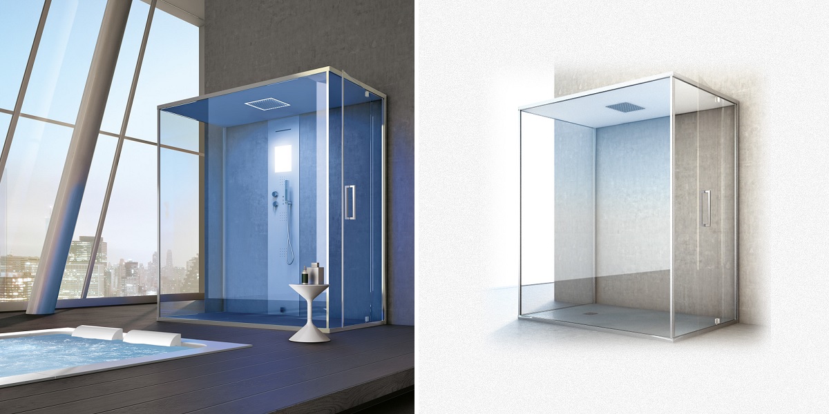 Ограждение для душа и турецкой бани Gemini 6 160х110 см 1GNU5S0 Gruppo Geromin - Вид №1