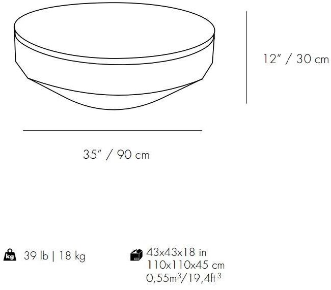 Mambo Unlimited Ideas Низкий круглый металлический журнальный столик Air sun-id-1355697 - Вид №4
