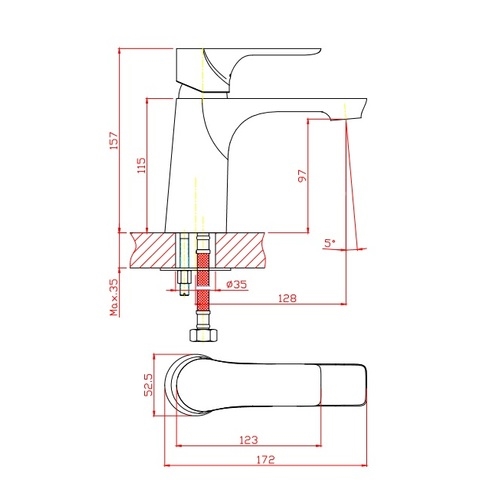 Orange Aristo M19-021cr однорычажный смеситель для раковины Хром sun-id-1517063 - Вид №1