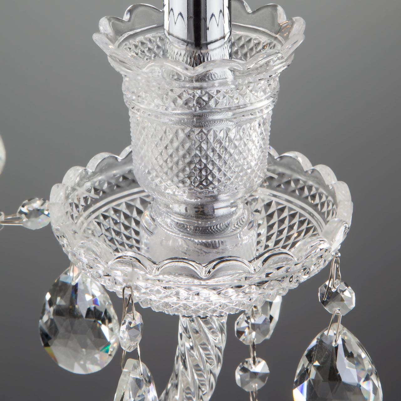 Люстра хрустальная подвесная белая 6 ламп Bogates Gabrielle Strotskis 336/6 BOGATES ДИЗАЙНЕРСКИЕ, GABRIELLE 00-3834046 Белый  - Вид №3