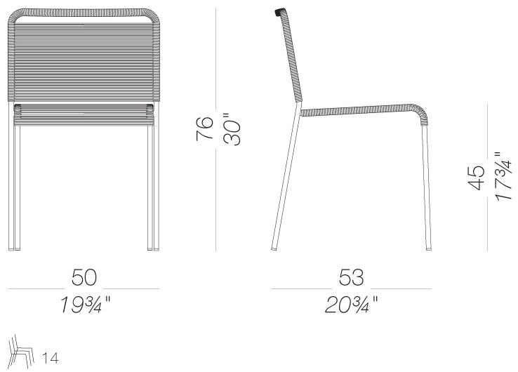 Lapalma Штабелируемый садовый стул Aria outdoor sun-id-1442219 - Вид №10