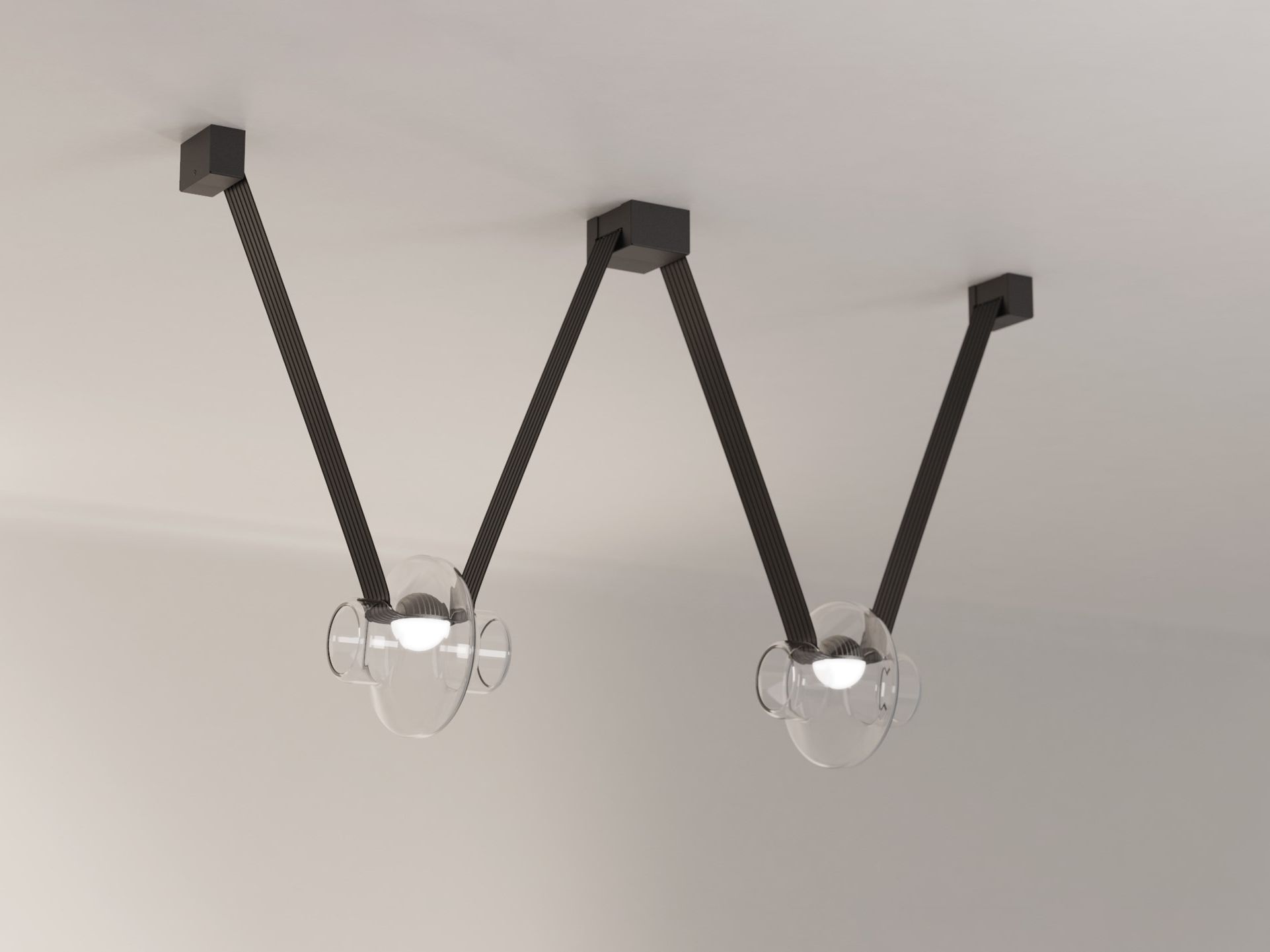 Алюминиевый и стеклянный светодиодный подвесной светильник Darmes Etat-des-Lieux ARCH-00060469 - Вид №2