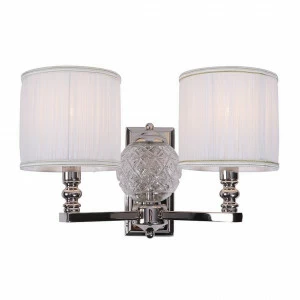 Бра металлическое на 2 лампы никель Newport Nickel 3121/A без абажуров NEWPORT 3120 00-3931856 Никель