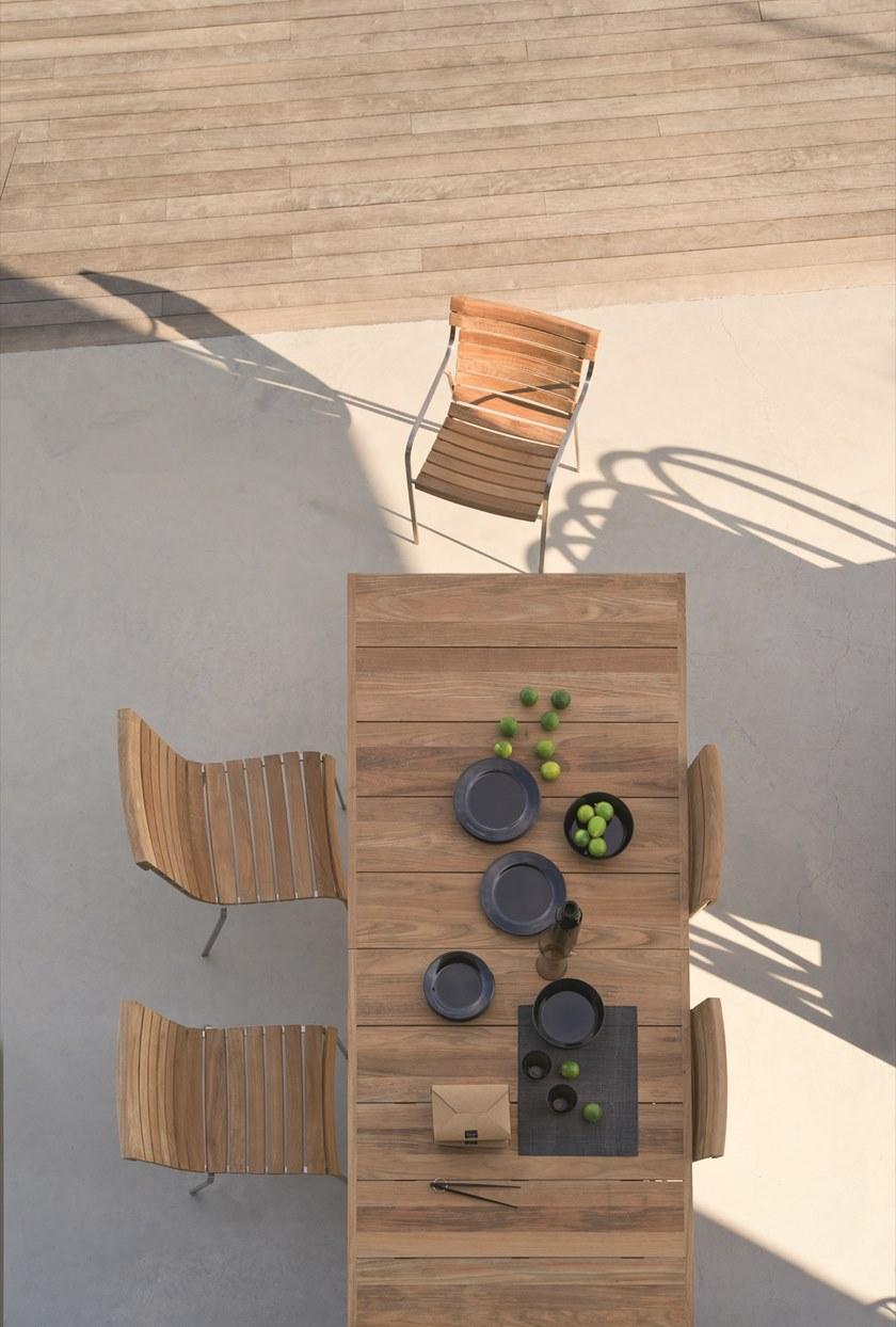 Unopiù Штабелируемый садовый стул из тикового дерева Equinox Sequat - Вид №2