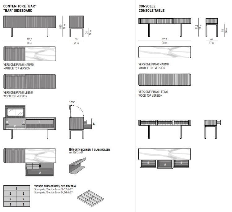 Мобильный бар Minotti ARCH-00004143 - Вид №3