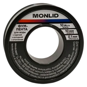 Фум лента для воды MONLID 10x0.1 мм 10 м