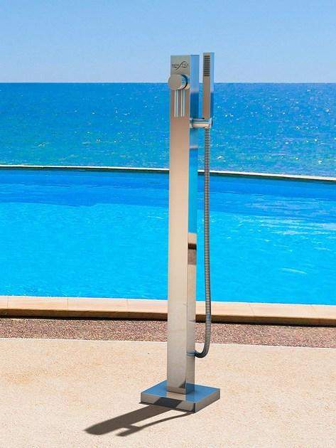 Inoxstyle Открытый душ из нержавеющей стали с ручным душем Telefono 04024 m - Вид №1