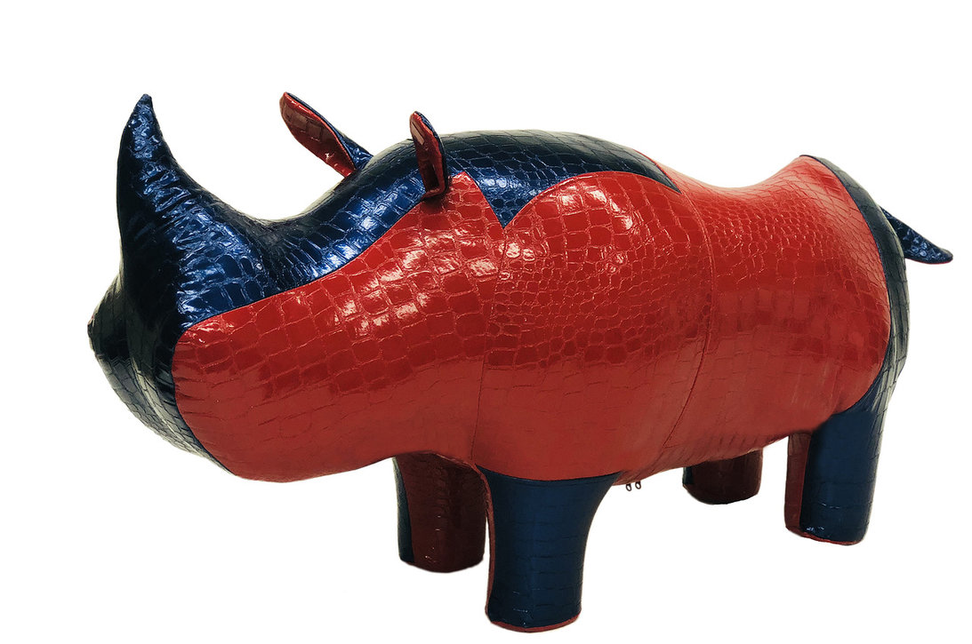 Пуф "Носорог ЦСК" красный с синим EUROSON ЖИВОТНЫЕ 131595 Красный;синий - Вид №1