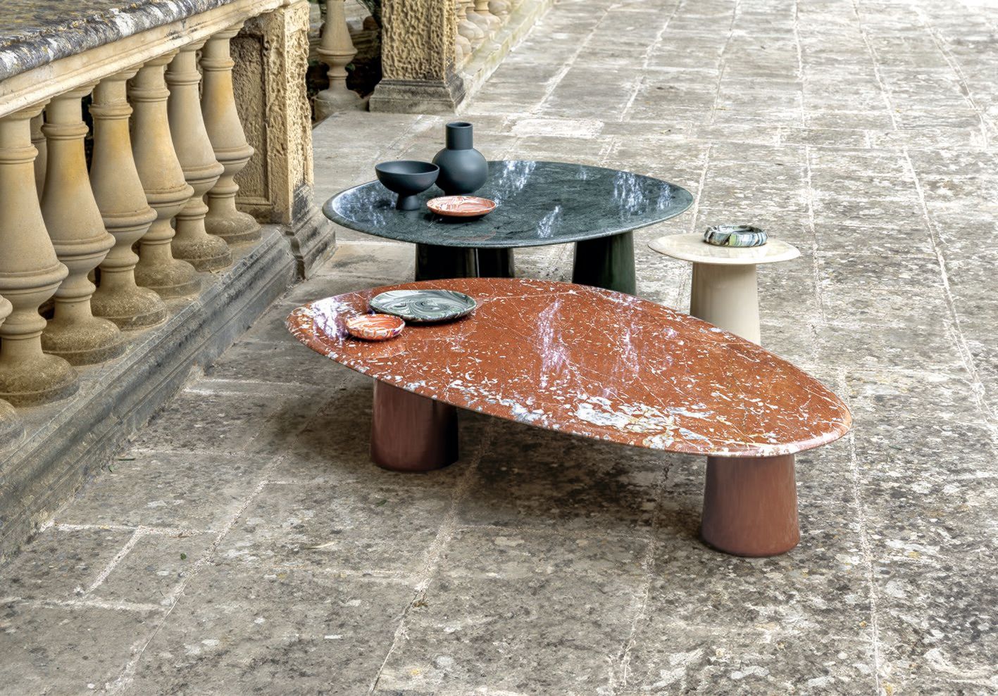 Журнальный столик с мраморной столешницей Ethimo Boldini ARCH-00028684 - Вид №9