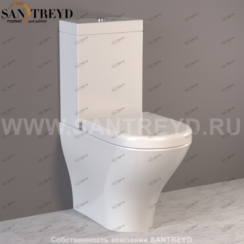 371701 Компакт унитаз с бачком Белый Kerasan Aquatech Италия