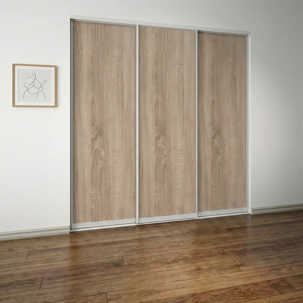 Дверь-купе KONSENSA 225.5x70.4 см МДФ цвет дуб сонома профиль матовое серебро STLM-2023944 - Вид №10