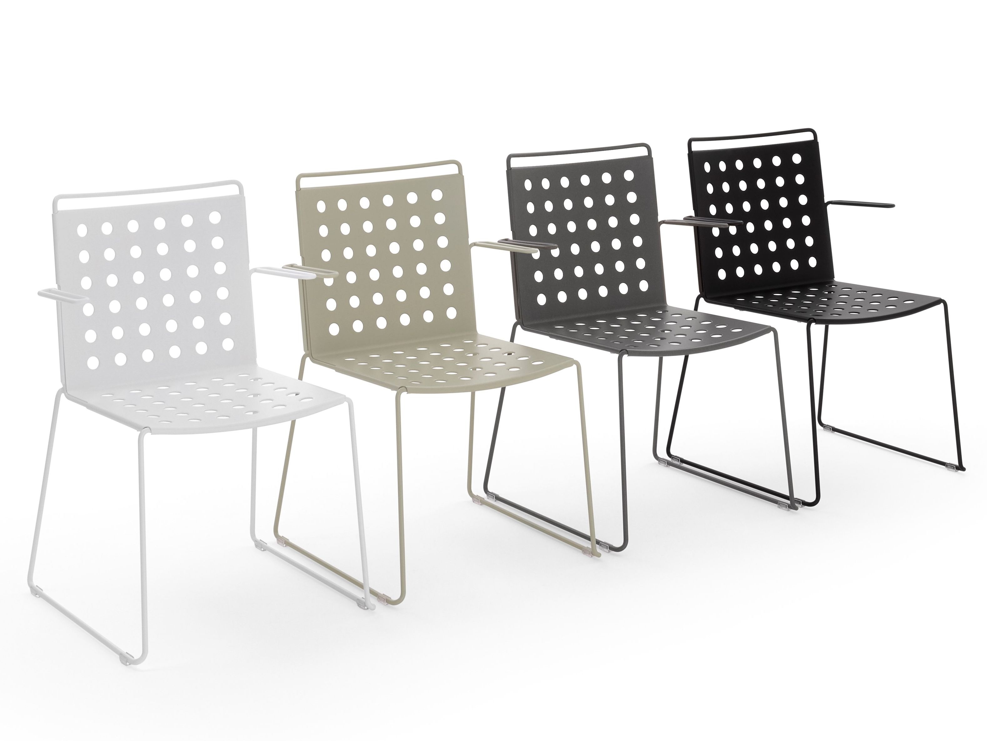 Алюминиевый штабелируемый стул с подлокотниками Urbantime Busy ARCH-00029624