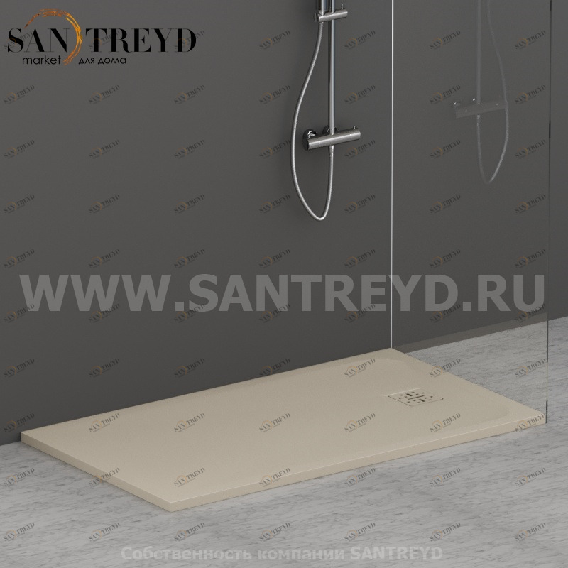 DP14080503 Душевой поддон 140х80 см цвет Жемчужина Globo DOCCIAPIETRA Италия Ceramica Globo