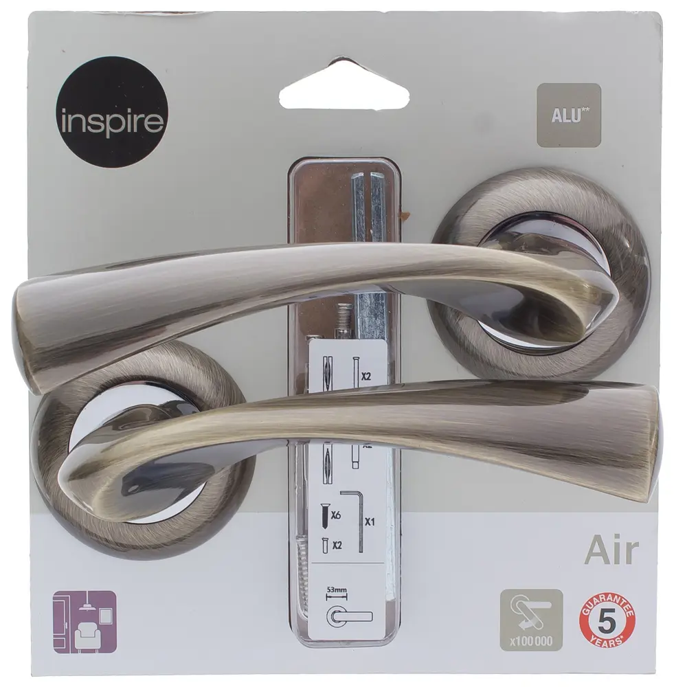 Дверная ручка Inspire «Air», без запирания, комплект, цвет бронза 18808227 STLM-2044323  - Вид №3