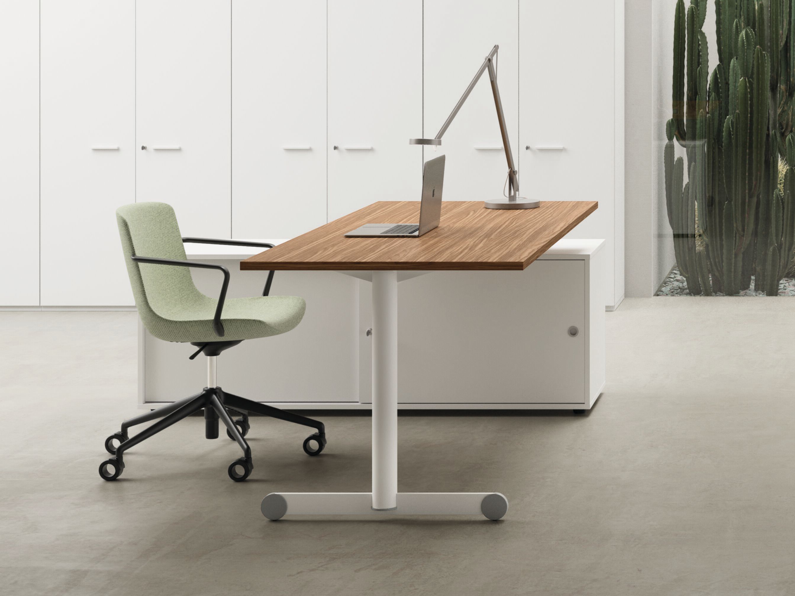 Меламиновый секционный стол со встроенной полкой DVO Осло ARCH-00092252