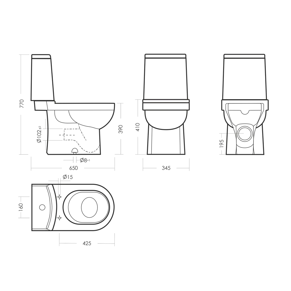 Унитаз напольный SANITA LUXE Koob с системой двойного смыва 82206441 STLM-0021974 - Вид №13
