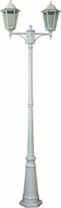 Уличный светильник парковый на 2 лампы 210х19,5х59 см белый "Классика" 11077 FERON ПОД СТАРИНУ, ФОНАРЬ 00-3955871 Белый