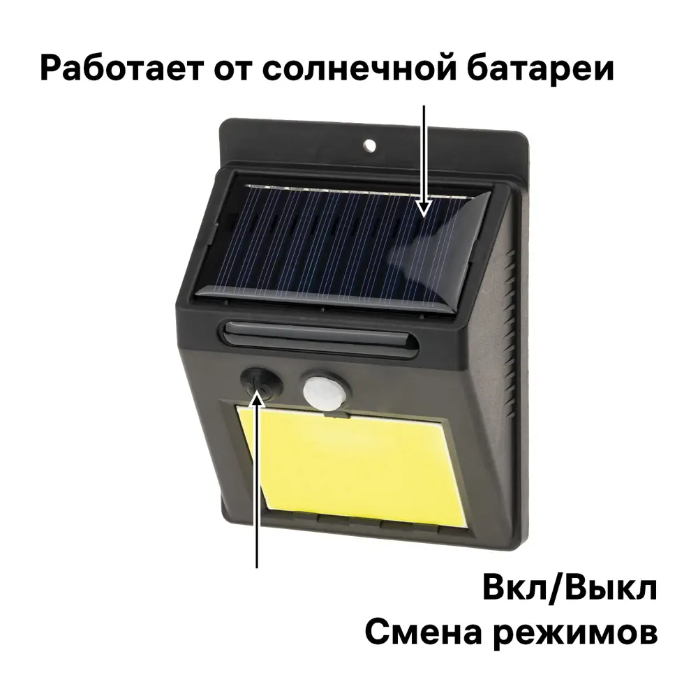 Светильник светодиодный уличный Duwi Solar LED на солнечных батареях 5Вт 6500К 400Лм IP65 c датчиком движения черный 83972973 STLM-2135653  - Вид №5