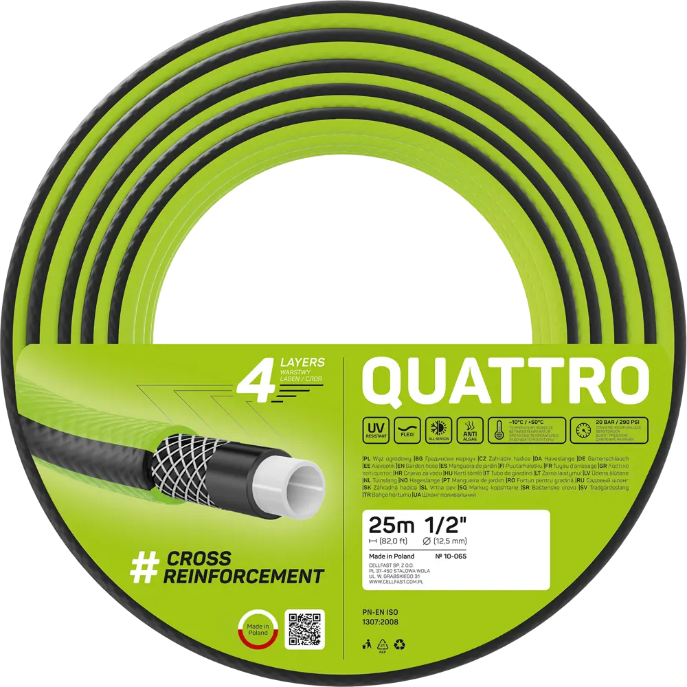 Шланг для полива CELLFAST 1/2" 25 м ПВХ 82567364 STLM-2193163 
