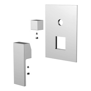 BB35037104 Bienbanyo Смеситель 2F для скрытой ванны с квадратным расходомером - деталь для поверхностного монтажа