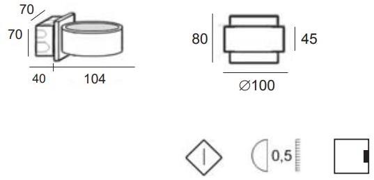 BEL-LIGHTING Полувстраиваемый настенный светильник из анодированного алюминия  911sa  - Вид №1