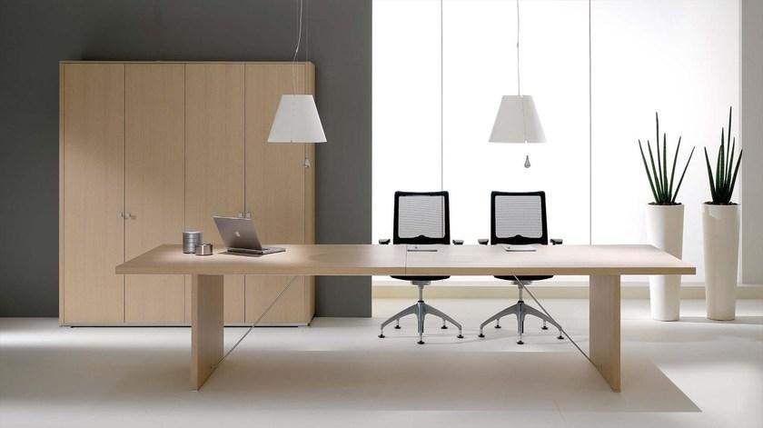 IFT Прямоугольный стол для переговоров из фанерованной древесины Electa sun-id-1389372 - Вид №1