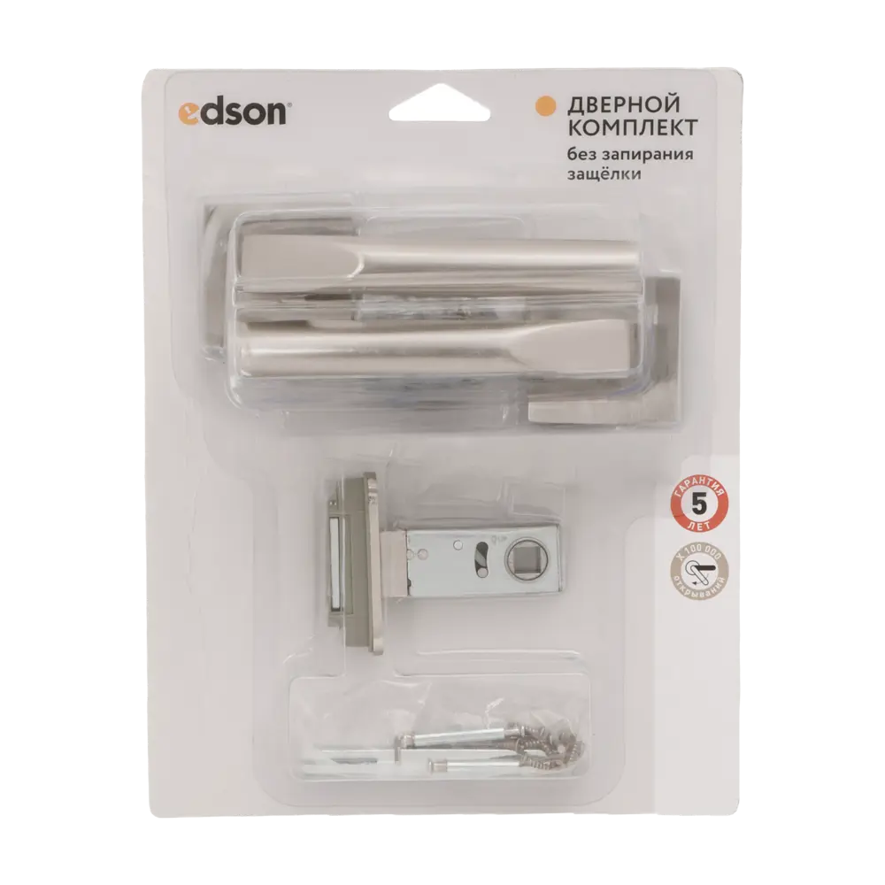 Дверная ручка на розетке Edson 26-Q2 без запирания цвет никель STLM-2020149 - Вид №2