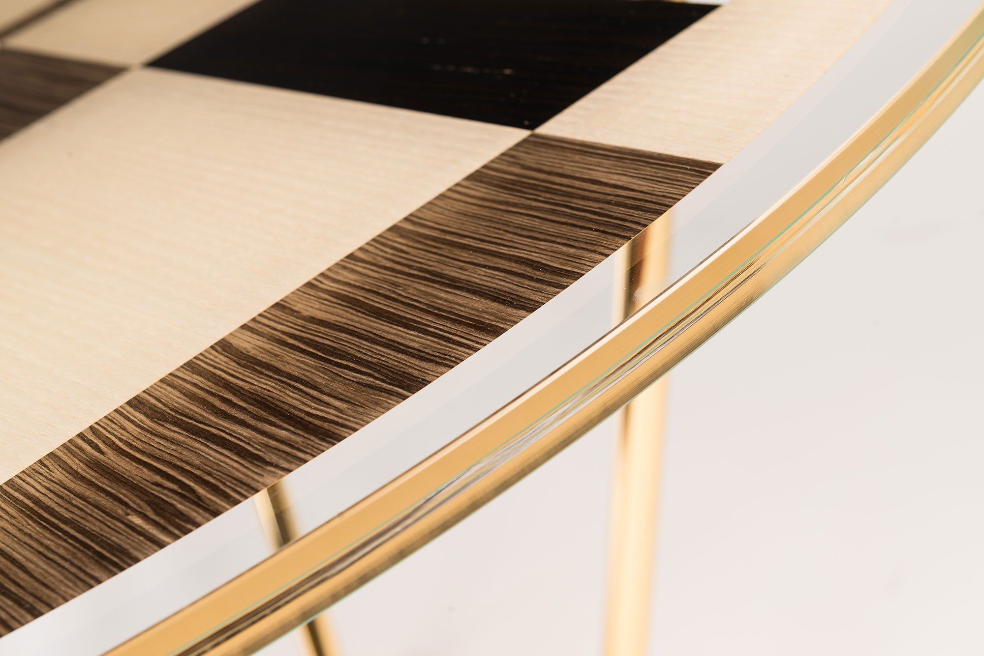 Круглый деревянный стол для гостиной Vgnewtrend Glass &amp ARCH-00113575 - Вид №1