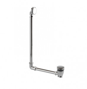 Burlington Открытый перелив ванны, отходы Click-Clack Хром CW6