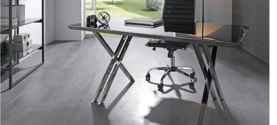 Письменный стол черный с металлическими ножками BZ511 от Angel Cerda ANGEL CERDA  147538 Черный  - Вид №2