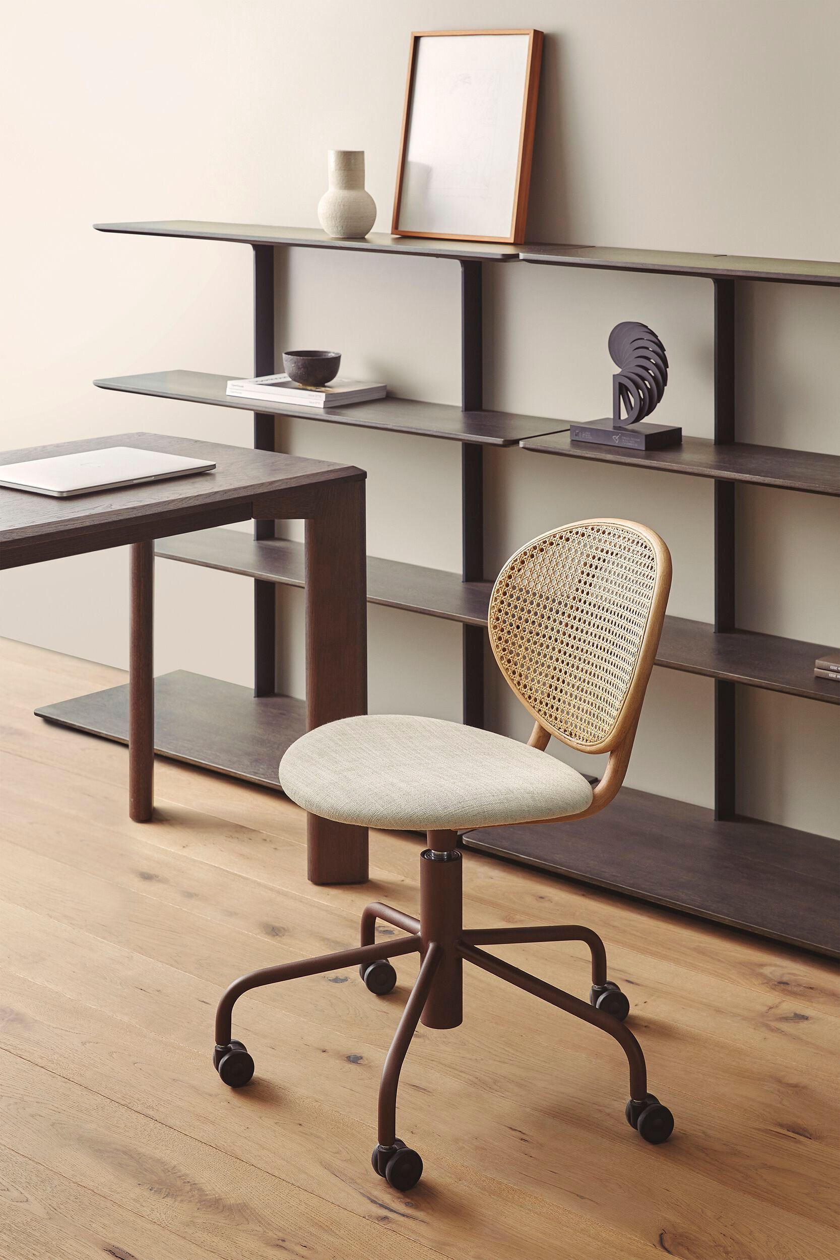 Ротанг поворотный стул с колесами EXPORMIM Loop ARCH-00014223