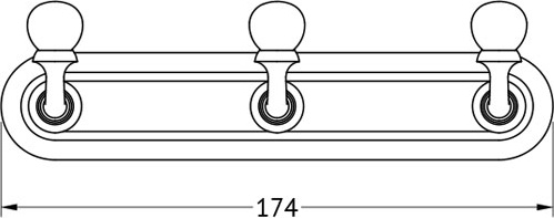 STI 102 Планка с 3-мя крючками 17 cm 3SC STILMAR CHROME/GOLD Treesseci 3SC - Вид №1