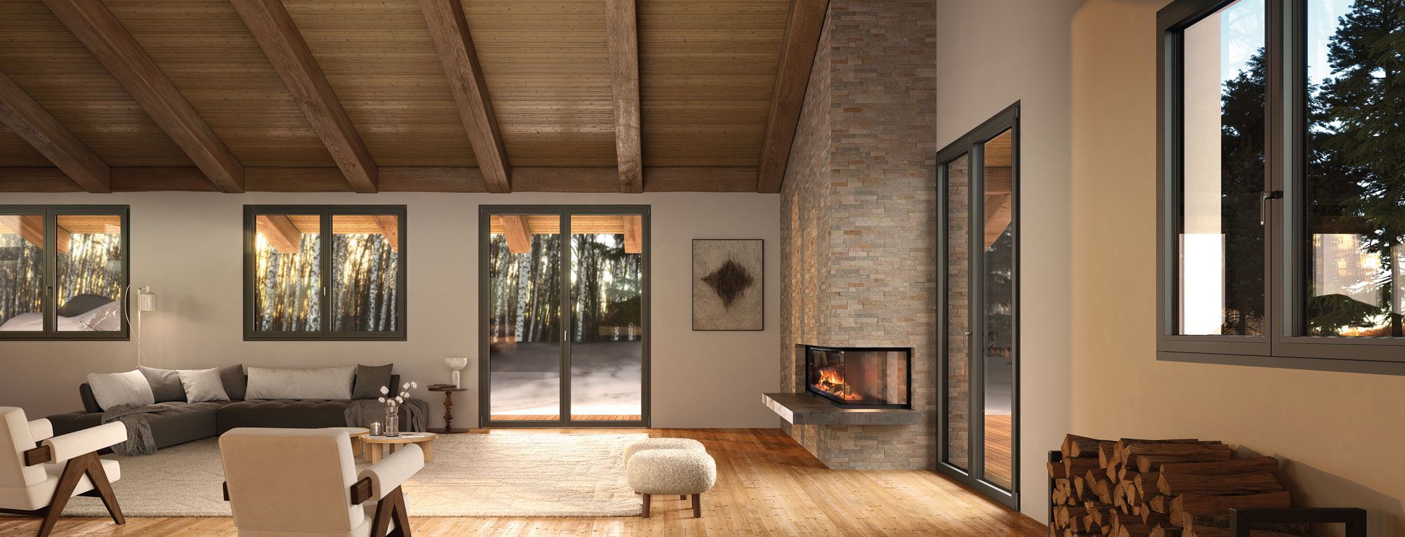 Алюминиевое и ПВХ створчатое окно D&V Serramenti EOS ARCH-00143508 - Вид №6