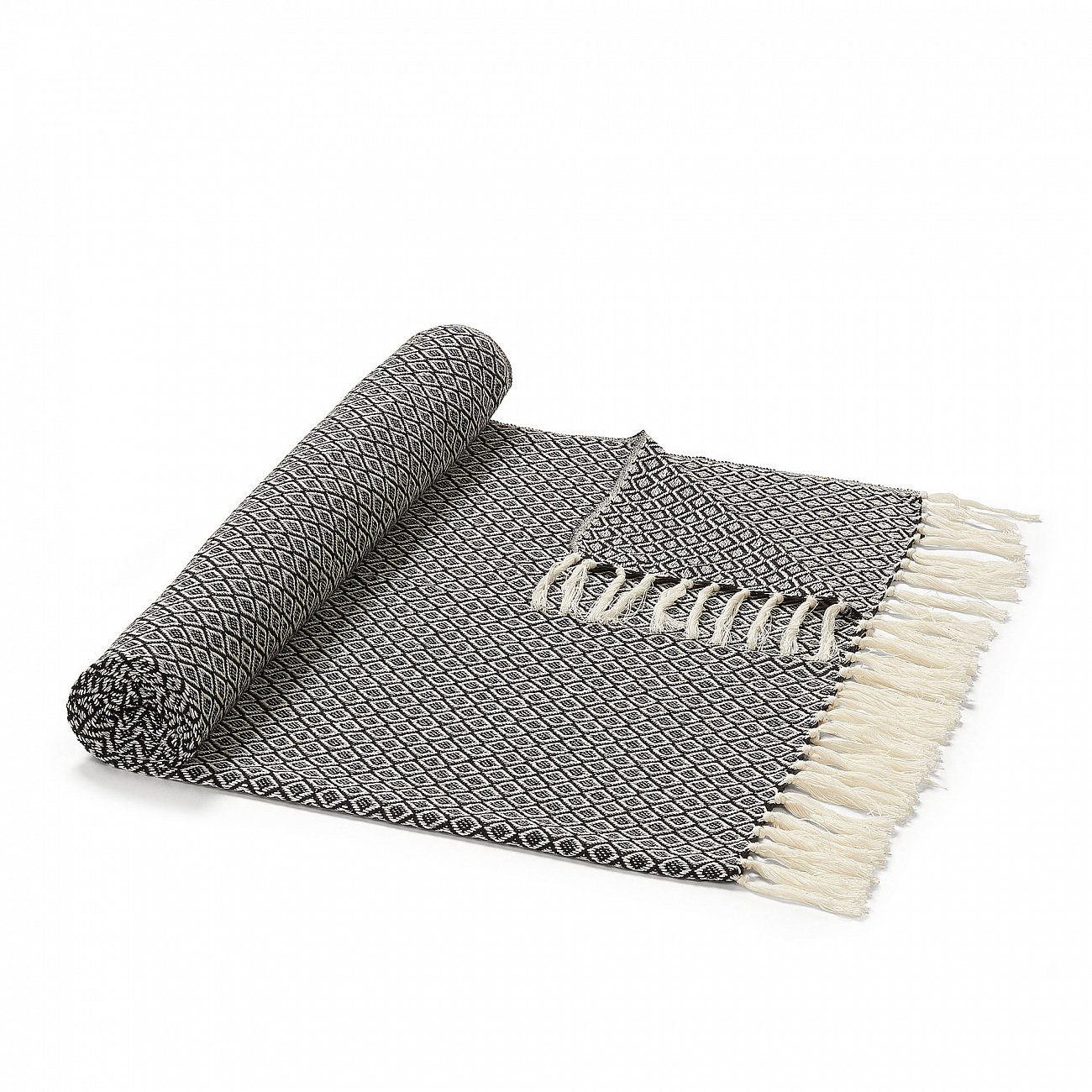 Плед Chemps 130x170 черный белый от La Forma LA FORMA ОДНОТОННЫЕ 298814 Серый  - Вид №2