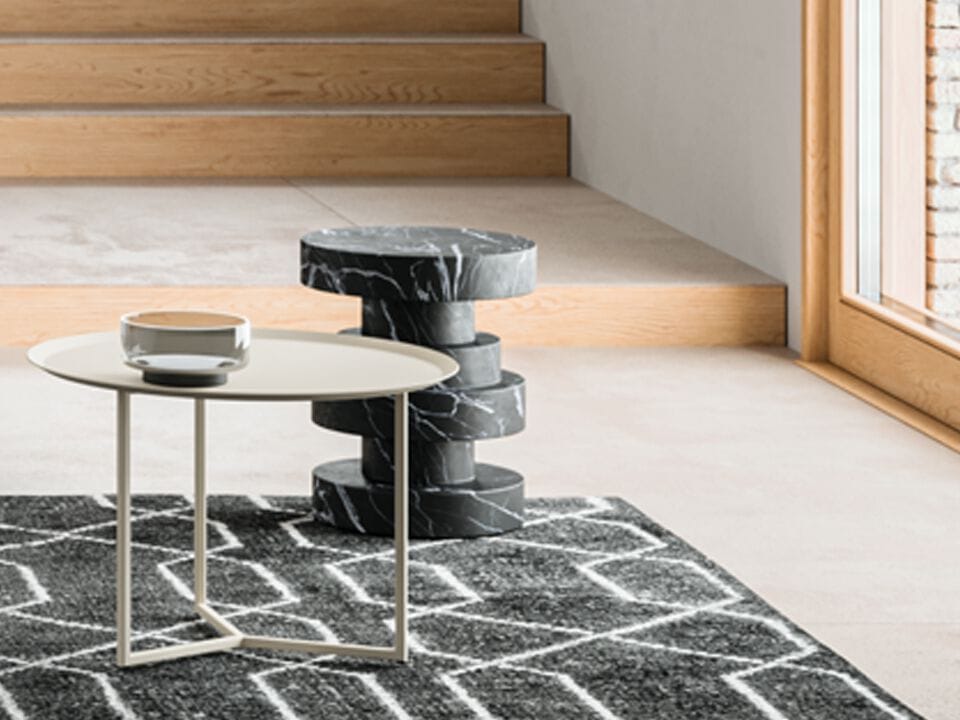 Круглый журнальный столик из листового металла Santalucia Mobili Homy ARCH-00043770 - Вид №1