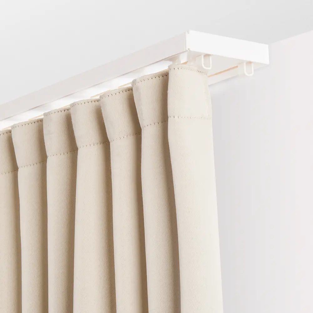 Карниз двухрядный составной Domlegrand Стандарт 400 см пластик цвет белый STLM-2055228 - Вид №1