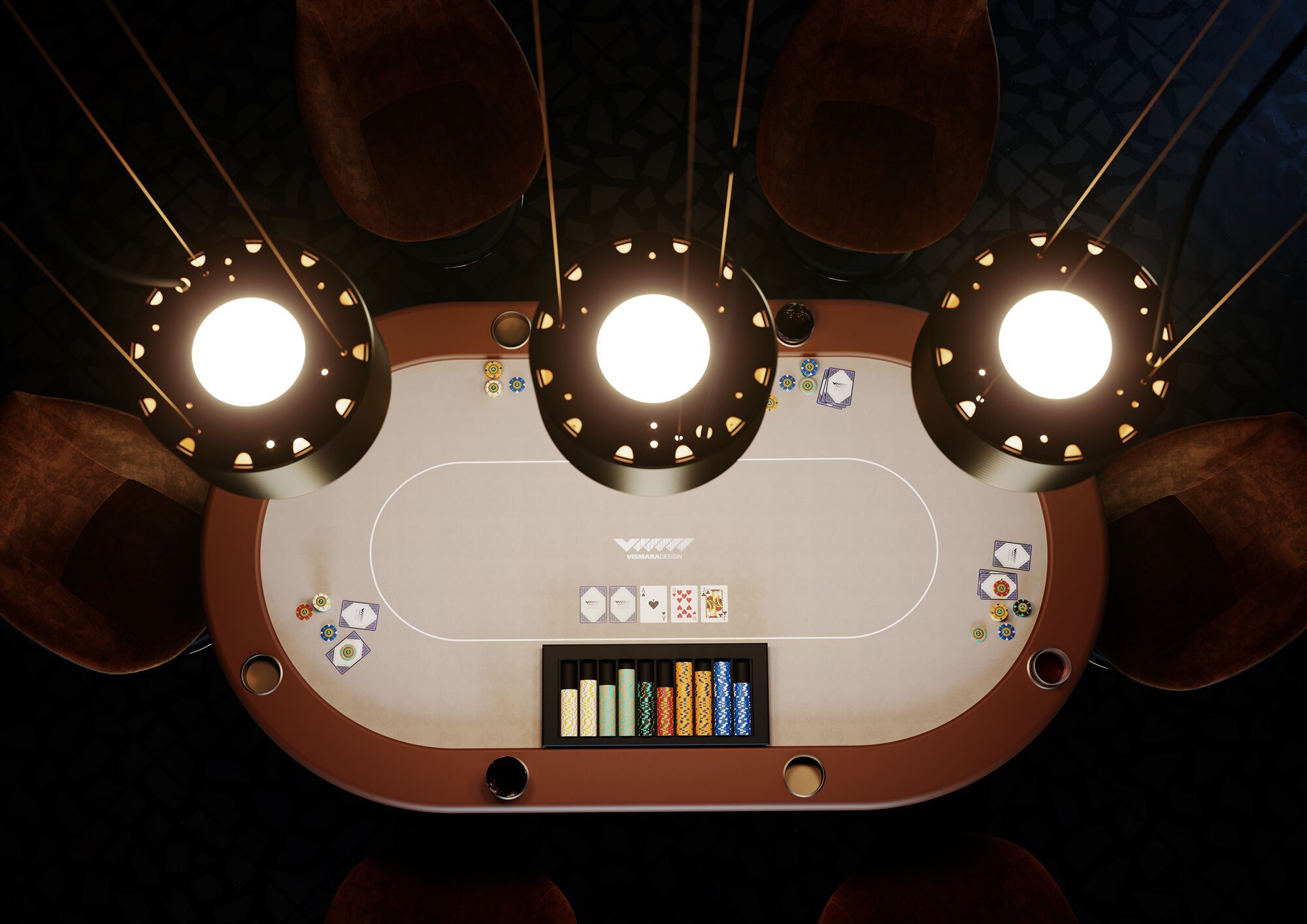 Овальный покерный стол Vismara Design VEGAS ARCH-00051389 - Вид №1