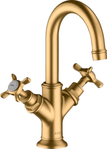 16505950 Смеситель для раковины 160, 2 ручки, с поперечными ручками, для умывальников со сливным гарнитуром AXOR MONTREUX