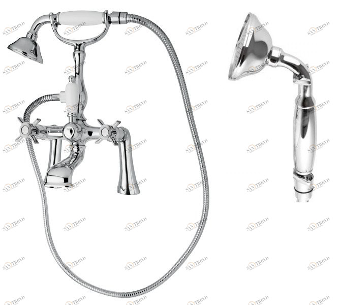 Смеситель на борт ванны с ручным душем, шлангом 150 см CEZARES LORD-PBV-01-M