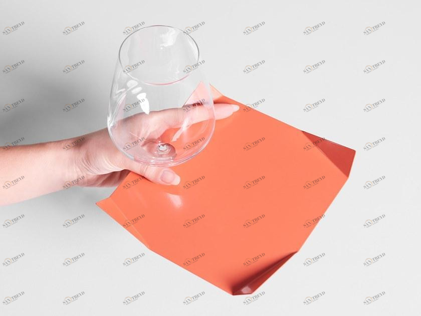 Giacopini Коктейльная тарелка квадратная металлическая Pliè Plie17,17