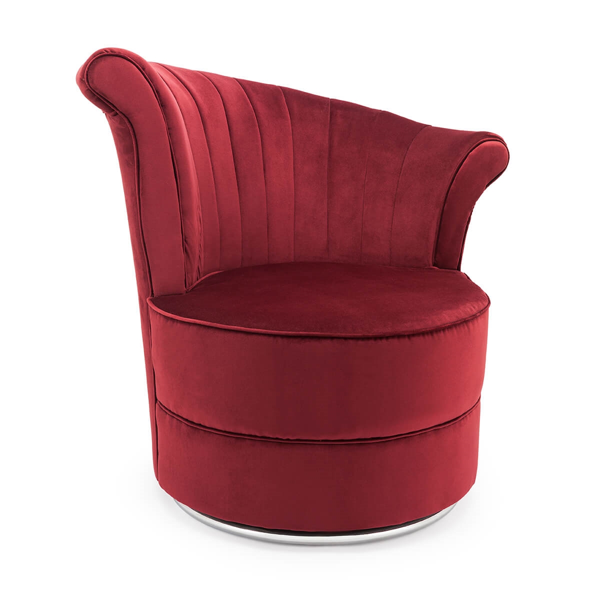 700397-44 ABHIKA КРЕСЛО FANIT VELVET DARK RED  - Вид №1