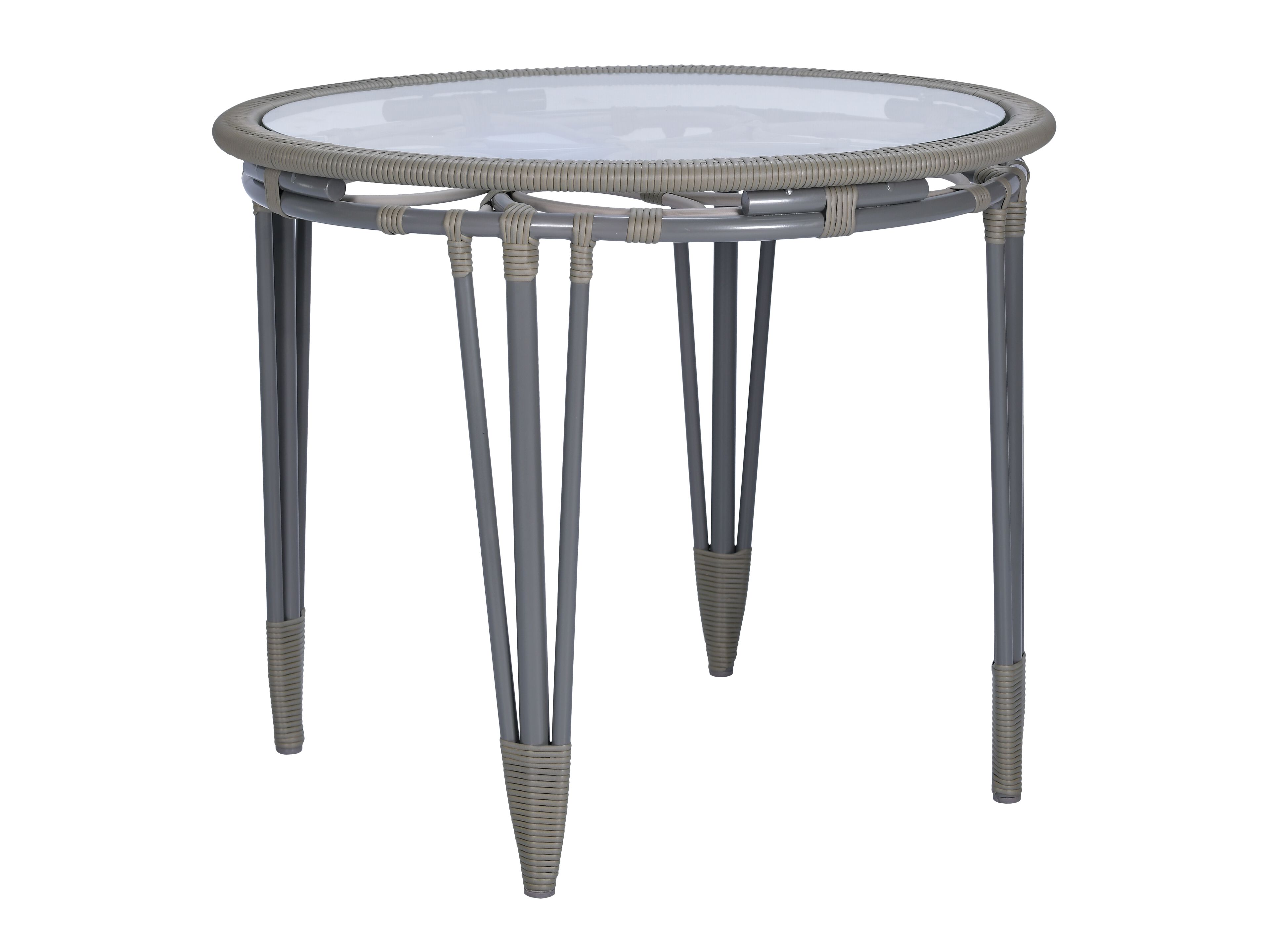 Круглый алюминиевый и стеклянный садовый стол cbdesign Мелодия ARCH-00077389