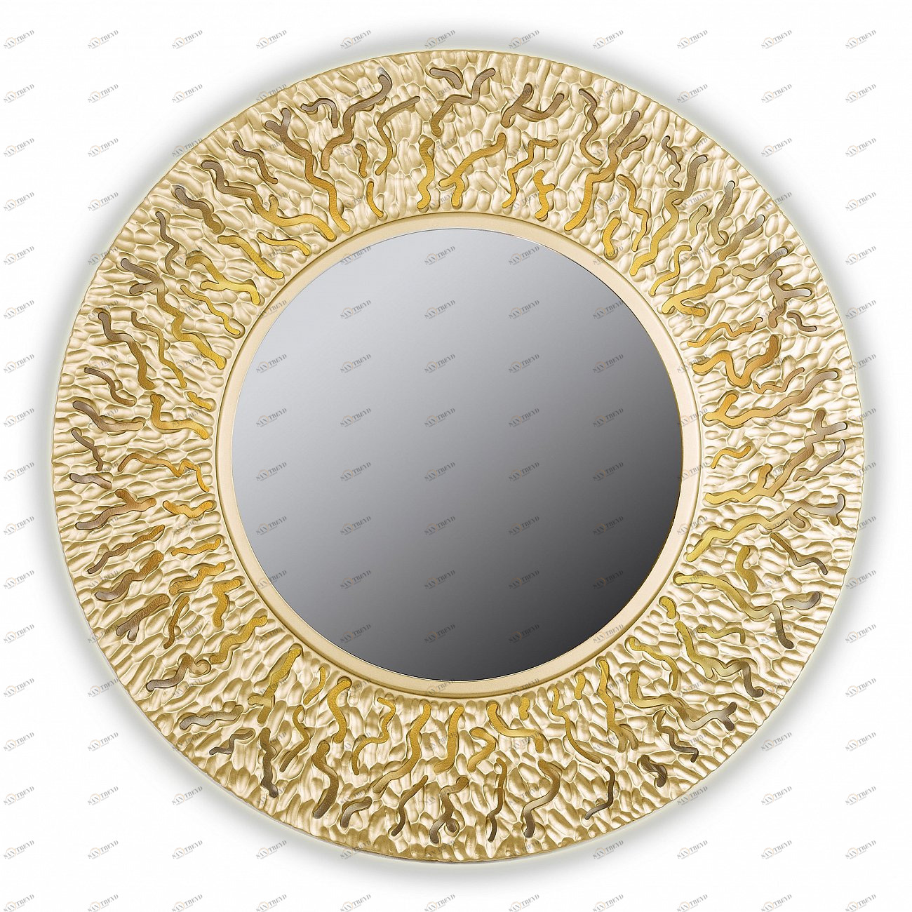 Золотое зеркало круглое настенное CORAL IN SHAPE CORAL 00-3860089 Золото