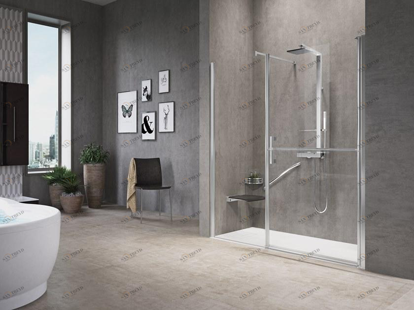 NOVELLINI Душевая ниша с распашной дверцей и фиксированная в линию Free sun-id-1385773