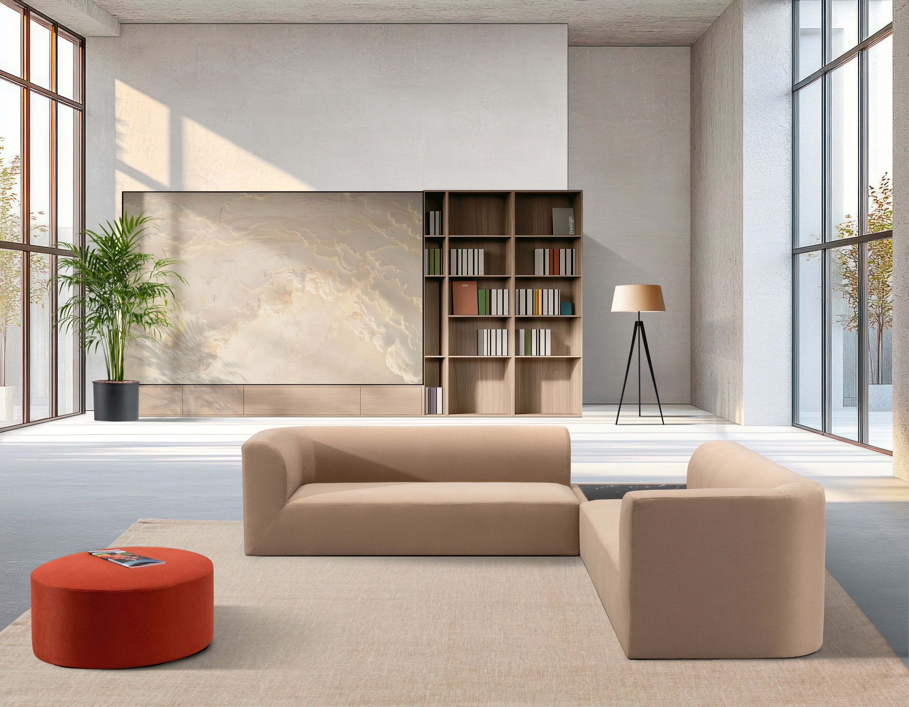 Секционный диван из ткани GABER ZAFAR MODULE 3 ARCH-00097127 - Вид №3