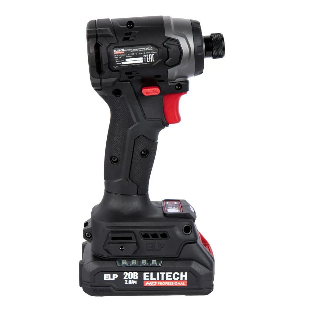 Аккумуляторный шуруповерт ELITECH HD с ударным механизмом и двойным АКБ 89375689 STLM-1466179 - Вид №2