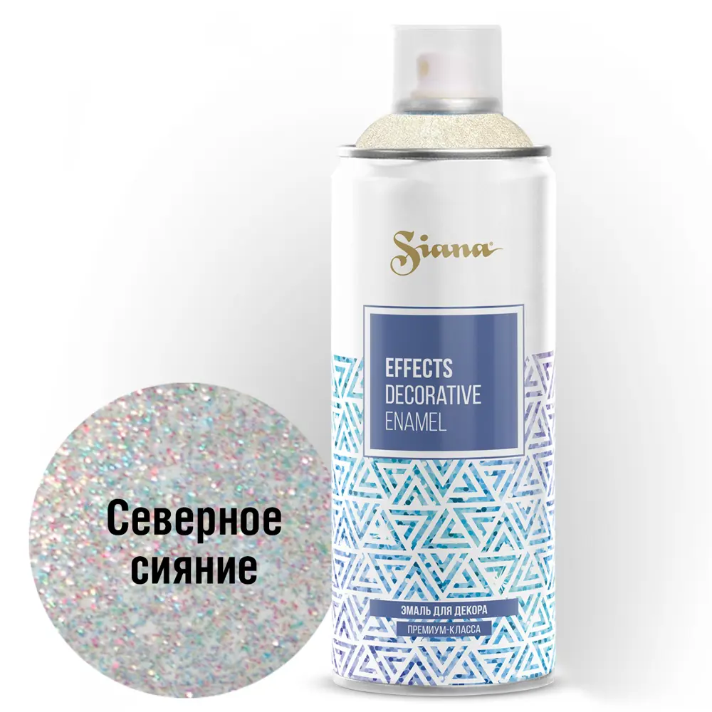 Аэрозольная краска SIANA «Глиттер» с эффектом северного сияния 520 мл 82461829 STLM-0027665