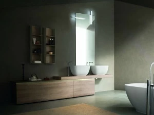 ARBLU Двойная деревянная тумба под умывальник с ящиками Dress