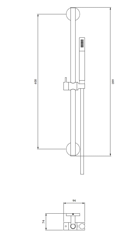 Подъемный стержень с ручным душем OMNIRES Y ARCH-00061302 - Вид №1
