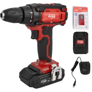 Дрель аккумуляторная Elitech ДА18СЛ2, 18 В Li-ion 2х1.7 Ач 85560633 STLM-2125818